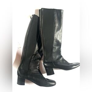Delman Women's Black Leather Boots